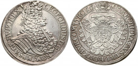 Austria 1 Thaler 1695 Vienna. Leopold I (1657-1705). Obverse: Lareate portrait right; top of the head touches the rim. Lettering: LEOPOLDUS D G ROM IM...