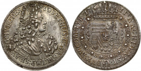 Austria 1 Thaler 1711 Hall. Joseph I (1705-1711). Obverse: Laureate bust right without inner circle; legend divided once by the bust. Lettering: IOSEP...