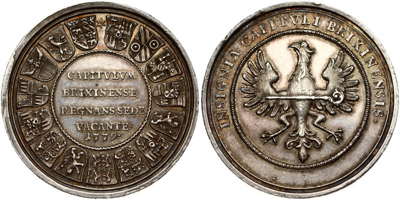 Austria Brixen Bishopric Medal Sede Vacante 1779. Unsigned. Obverse: Around wrea...
