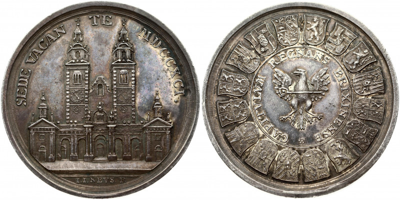 Austria Brixen Bishopric Medal Sede Vacante 1791. Struck upon the death of Bisho...