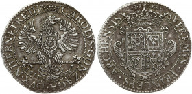 France ARDENNES - PRINCIPALITY OF ARCHES-CHARLEVILLE 30 Sols 1611. Karl Gonzaga (1601-1637). Obverse: Spread eagle; head to the right under an open cr...