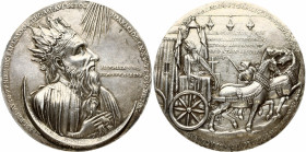 France Medal (18-19th Century) Heraclius I Emperor (610-611). Silver medal (1400-1402); by an anonymous Flemish master; French Parisian school. Obvers...