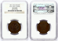 France 2 Francs 1801 To commemorate Peace between France and Russia in May 1801; Copper Pattern. Obverse Lettering: REPUBLIQUE FRANÇAISE ∙ FLOREAL AN ...