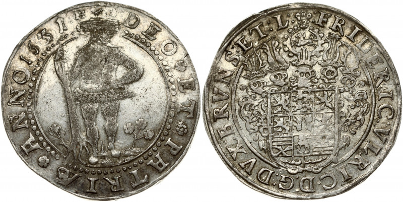 Germany Brunswick-Wolfenbüttel 1 Thaler 1631 HS Frederick Ulrich (1613-1634). Ob...