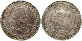 Hungary 1 Thaler 1610 KB Matthias II (1608-1618). Obverse: Crowned (Hungarian crown) armoured bust of Matthias with necklace and chain of the golden f...