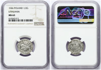 Lithuania 1/2 Grosz 1556 Vilnius. Sigismund II Augustus (1545-1572). Obverse: Eagle. Lettering: SIGIS AVG REX PO MAG DVX LI. Reverse: Vytis the legend...