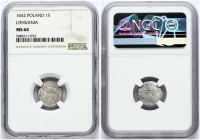 Lithuania 1 Solidus 1652 Vilnius. John II Casimir Vasa (1649–1668). Obverse: Crowned ICR monogram in inner circle. Reverse: Vytis on horseback left in...