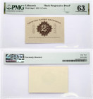 Lithuania 2 Centu 1922 Banknote 'Back Progressive Proof'. Reverse: LIETUVOS BANKO BANKNOTAS CENTU 2 CENTU BANKNOTŲ PADIRBIMAS ĮSTATYMU BAUDŽIAMAS. Pic...
