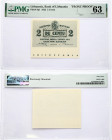 Lithuania 2 Centu 1922 Banknote 'FRONT PROOF'. Obverse Lettering: LIETUVOS BANKAS 2 2 DU CENTU KAUNAS 1922 m. LAPKR. 16d. LIETUVOS BANKAS SERIJA A. Pi...