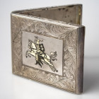 Lithuania Cigarette Case (20th Century) Kaunas. Obverse: Rider - Vytis. Reverse: Kaunas Chamber of Commerce and Industry. Silver. Weight approx: 173.1...