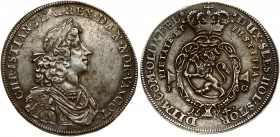 Norway 1 Speciedaler 1674 FG Christian V (1670-1699). Obverse: Laureate bust of king Christian V with a roman tunic and long hair; facing right. Inscr...