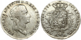 Poland 1/2 Thaler 1788 EB Warsaw. Stanislaus Augustus(1764–1795). Obverse: The king's head turned to the right; around the inscription STANISLAUS AUGU...