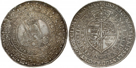 Sweden 2 Daler (1587). John III (1568-1592). Obverse: Crowned and armored half-length bust of King Johann III facing right; holding raised sword over ...