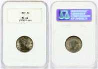 USA 5 Cents 1897 'Liberty Nickel' with 'CENTS'. Obverse: Head of Liberty with 13 stars around the head; representing the first 13 colonies/states of t...