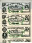 Continental-, Colonial Currency, State Issue, United States
Connecticut. 1,1,2,5 $ auf einem Bogen, remainder, Haxby CT-110. Bk of New England, East H...