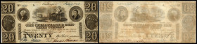 Continental-, Colonial Currency, State Issue, United States
District of Columbia, Washington D.C. 20 $ July 9.1840, 2 Sign., Ser.A. The Chesapeake & O...