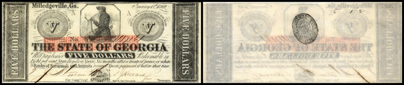Continental-, Colonial Currency, State Issue, United States
Georgia. 5 $ 15.1.18...
