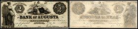 Continental-, Colonial Currency, State Issue, United States
Georgia. 2 $ 1841, 2 Signaturen. Augusta, Bk of - Haxby GA 30 / IA, II Civil War
I-