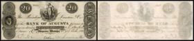 Continental-, Colonial Currency, State Issue, United States
Georgia. 20 $ 23.Oct. 1833, 2 Signaturen. Augusta, Bk of - Haxby GA 30 / IA, II Civil War
...