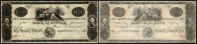 Continental-, Colonial Currency, State Issue, United States
Georgia. 100 $ 1831, 2 Signaturen. Augusta, Bk of - Haxby GA 30 / IA, II Civil War
I-