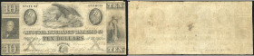 Continental-, Colonial Currency, State Issue, United States
Georgia. 10 $ 1852, 2 Signaturen. Augusta Insurance Bk. Comp. - Haxby GA 35 /IA, II Civil ...