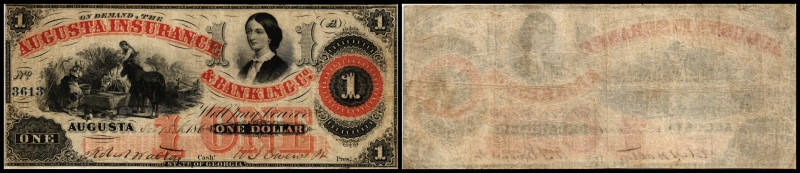 Continental-, Colonial Currency, State Issue, United States
Georgia. 1 $ 1861, 2...