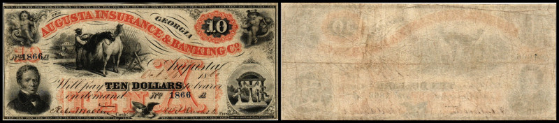 Continental-, Colonial Currency, State Issue, United States
Georgia. 10 $ 1860, ...