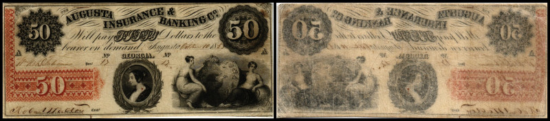 Continental-, Colonial Currency, State Issue, United States
Georgia. 50 $ 1851, ...