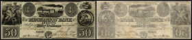 Continental-, Colonial Currency, State Issue, United States
Georgia. 50 $ 1854, 2 Signaturen, Ser. B. Mechanics Bk - Haxby GA-60/I
I-