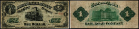 Continental-, Colonial Currency, State Issue, United States
Georgia. 1 $ March 4.1871, 2 Signaturen. Brunswick&Albany, Railway Comp.
III