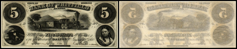 Continental-, Colonial Currency, State Issue, United States
Georgia. 5 $ 1860, 2...