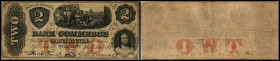Continental-, Colonial Currency, State Issue, United States
Georgia. 2 $ Juli 20.1851?, 2 Signaturen. Commerce Bk, Savannah - Haxby 275 I/II
III