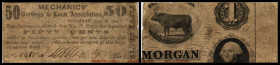 Continental-, Colonial Currency, State Issue, United States
Georgia. 25,50 Cents, 1,2,5 $ 1862, 1 Signatur, Rs currency notes. Mechanics Savings & Loa...