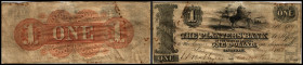 Continental-, Colonial Currency, State Issue, United States
Georgia. 1 $ 1852, 2 Signaturen. Planters Bk. - Haxby 320/IA, II Civil War
III/IV
