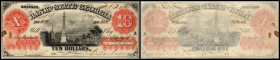 Continental-, Colonial Currency, State Issue, United States
Georgia. 10 $ 1860, 2 Signaturen, Branch AT, Df ABN.Co. State George Bk, - Haxby 330/IA u....