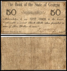 Continental-, Colonial Currency, State Issue, United States
Georgia. 10,25,50 Cents 1861, Savannah Bk. State George Bk, - Haxby 330/IA u. II Civil War...