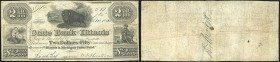 Continental-, Colonial Currency, State Issue, United States
ILLlinois. 2.50 $ 1840, 2 Signaturen, Branch Lockport, Df. RW&E, Nominale nicht im Katalog...