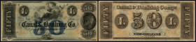 Continental-, Colonial Currency, State Issue, United States
Luisiana. 50 $ 18xx, remainder. Canal-, Canal & Bk ect., -  Haxby 105/I u.II
I