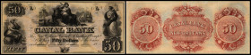 Continental-, Colonial Currency, State Issue, United States
Luisiana. 50 $ 18xx, remainder. Canal-, Canal & Bk ect., -  Haxby 105/I u.II
I