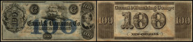 Continental-, Colonial Currency, State Issue, United States
Luisiana. 100 $ 18xx, remainder, Segelschiff. Canal-, Canal & Bk ect., -  Haxby 105/I u.II...