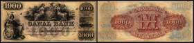 Continental-, Colonial Currency, State Issue, United States
Luisiana. 1000 $ 18xx, remainder. Canal-, Canal & Bk ect., -  Haxby 105/I u.II
I-