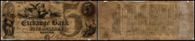 Continental-, Colonial Currency, State Issue, United States
Maine. 5 $ 1851, 2 Signaturen, Bangor, 1x gelocht, Randfehler. Exchange Bk, - Haxby 65
IV