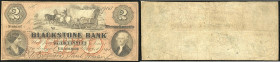 Continental-, Colonial Currency, State Issue, United States
Massachusetts. 2 $ 1860, 2 Signaturen. Uxbridge, Blackstone Bk, - Haxbay 1235
III