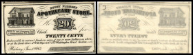 Continental-, Colonial Currency, State Issue, United States
Massachusetts. 5,20 Cents 1863, ohne Sign.. Eustin St.Roxbury, Mt. Pleasant Apothecary Sto...