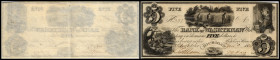 Continental-, Colonial Currency, State Issue, United States
Michigan. 5 $ 1834, 2 Signaturen. Bk of Washtenaw, Annbor, - Haxby 50/I,II
III+