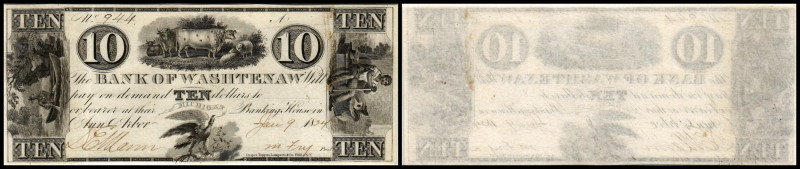 Continental-, Colonial Currency, State Issue, United States
Michigan. 10 $ 1834,...