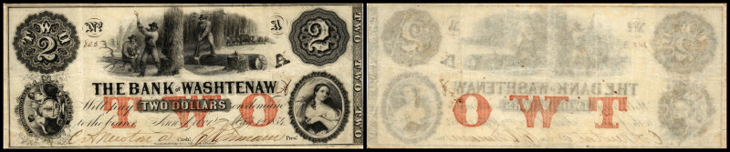 Continental-, Colonial Currency, State Issue, United States
Michigan. 2 $ 1854, ...