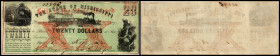 Continental-, Colonial Currency, State Issue, United States
Mississippi. 20 $ 1862, 2 Signaturen, P-S1389, kl. Ausbruch bei KN, Nsf. State of / Civil ...