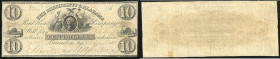 Continental-, Colonial Currency, State Issue, United States
Mississippi. 10 $ 1838, 2 Signaturen. Mississippi & Allabama, Rail Road Co., - Haxby 25/IA...