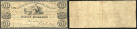 Continental-, Colonial Currency, State Issue, United States
Mississippi. 50 $ 1837, 2 Signaturen. Mississippi & Allabama, Rail Road Co., - Haxby 25/IA...